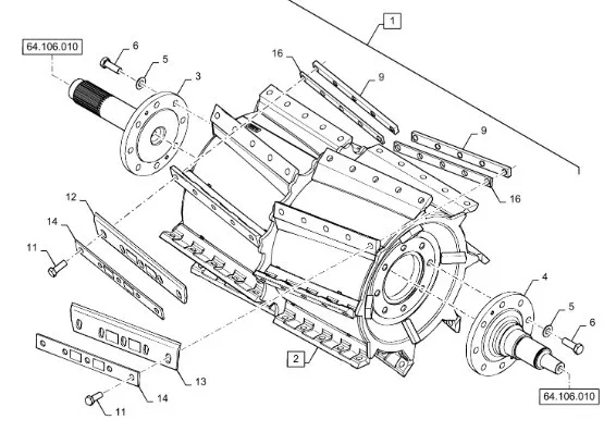87351596 - барабан измельчительный
