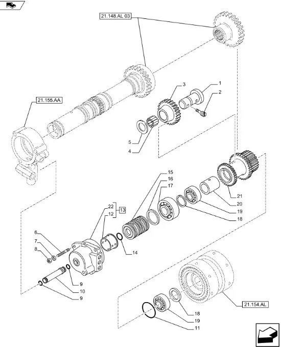 5197896 - Блок-шестерня