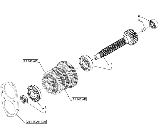 87353282 - вал-шестерня